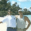 Michael & Alan on a beautiful Samoan beach